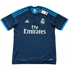 Camiseta Adidas Retro Real Madrid Suplente Azul Ronaldo 7 2015 2016 - Roda Indumentaria
