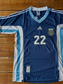 Camiseta adidas Argentina Retro Suplente Azul Zanetti 22 1998 - comprar online