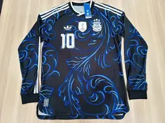 Camiseta adidas Argentina Manga Larga HeatRdy Suplente Negra Messi 10 Parche Campeon 2025 2026 en internet