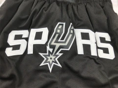 Short NBA San Antonio Spurs Negro y Gris Con Bolsillos Basquet - tienda online