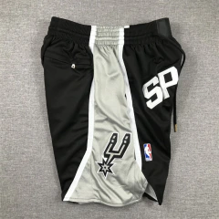 Short NBA San Antonio Spurs Negro y Gris Con Bolsillos Basquet - comprar online