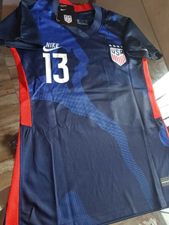 Camiseta Nike Estados Unidos Mujer Suplente Azul Morgan #13 2021 en internet