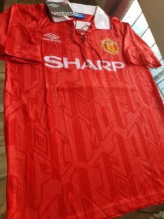 Camiseta Umbro Retro Manchester United Titular Cantona 7 1992 1994 - Roda Indumentaria