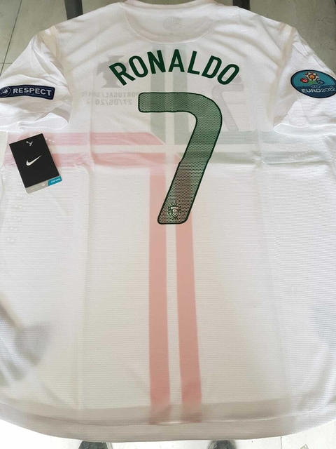 Camiseta Nike Portugal Retro Blanca #7 Ronaldo 2012