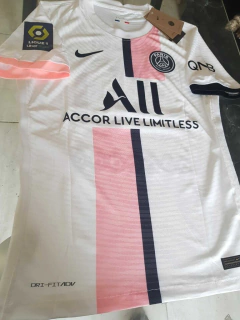 Camiseta Nike PSG Vaporknit Suplente Blanca Messi 30 2021 2022 Match Parches Ligue 1 - Roda Indumentaria