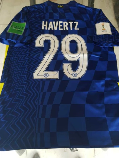 Camiseta Nike Chelsea Titular Havertz #29 2021 2022 Parches Mundial de Clubes en internet