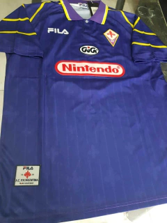 Camiseta Fila Retro Fiorentina Titular (Nintendo) Batistuta 9 1997 1998 - Roda Indumentaria