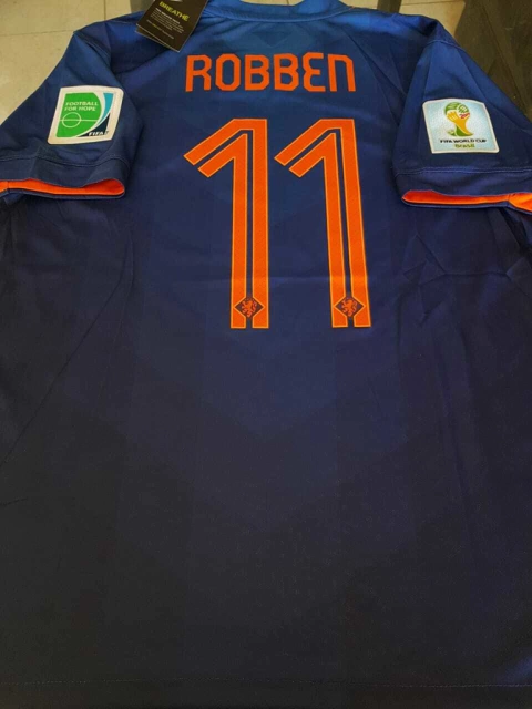 Camiseta Nike Retro Holanda Azul Robben 11 2014