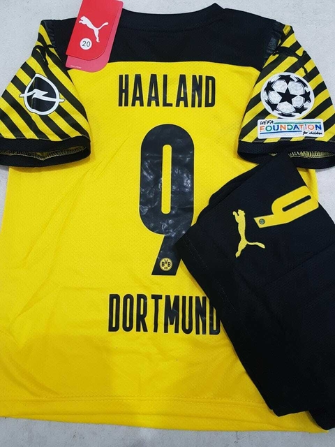 Kit Niños Puma BVB Dortmund Titular #9 Haaland 2021 2022