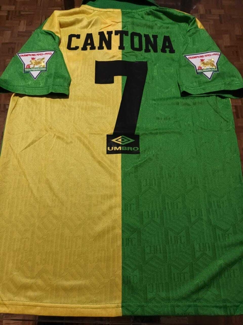 Camiseta Umbro Manchester United Retro Verde Cantona #7 1992 1992