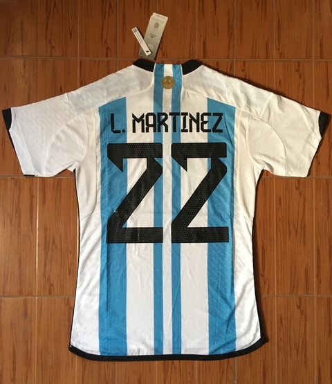 Camiseta adidas Argentina HeatRdy Titular Lautaro Martinez 22 2022 2023 Qatar Match
