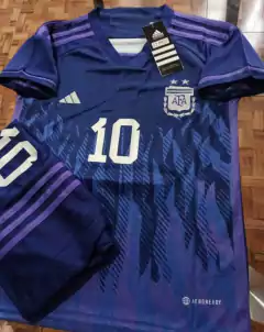 Kit Niño Camiseta + Short Argentina Suplente Violeta Messi #10 2022 - comprar online