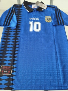 Camiseta adidas Argentina Retro Azul Maradona #10 1994 #RODAINDUMENTARIA en internet