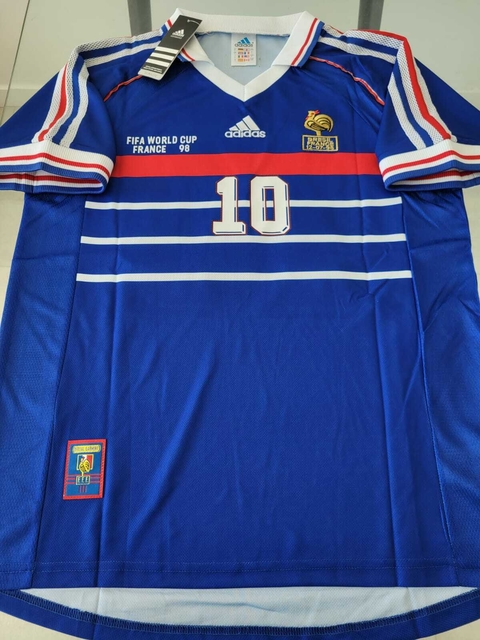 Camiseta Retro Francia titular 1998 Zidane #10