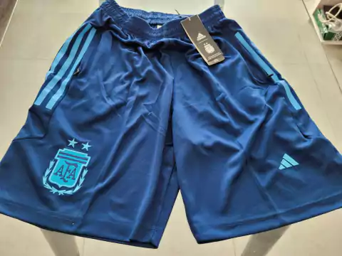Short Adidas Argentina Azul Con Bolsillos 2022