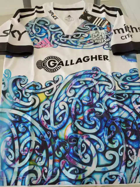 Camiseta Adidas Rugby Chief Blanca y Celeste 2023 2024