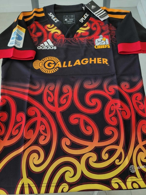 Camiseta Adidas Rugby Chief Negra 2023 2024