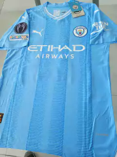 Camiseta Puma Manchester City Authentic Titular #19 Julian Alvarez 2023 2024 Match en internet