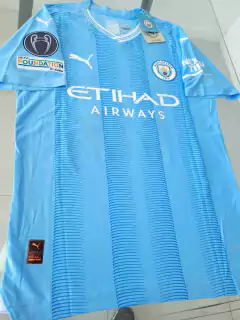 Camiseta Puma Manchester City Authentic Titular #19 Julian Alvarez 2023 2024 Match - Roda Indumentaria