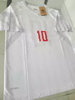 Camiseta Hummel Dinamarca Blanca Eriksen 10 2022 2023 Qatar en internet