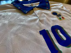 Camiseta Puma Italia Retro Suplente Blanca 1994 #10 R. Baggio - Roda Indumentaria