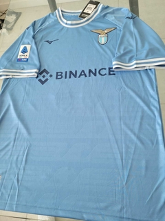 Camiseta Mizuno Lazio Titular Immobile 17 2022 2023 Parches Serie A en internet