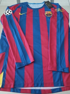 Camiseta Nike Barcelona Retro Manga Larga Titular Ronaldinho 10 2005 2006 - comprar online