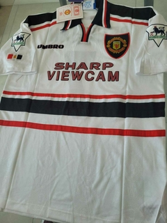 Camiseta Umbro Manchester United Retro Suplente Blanca 1997 1998 Beckham 7 en internet