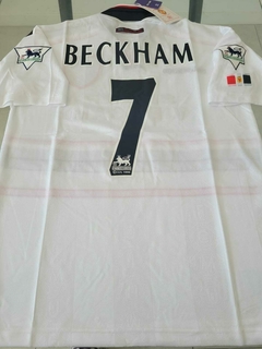Camiseta Umbro Manchester United Retro Suplente Blanca 1997 1998 Beckham 7