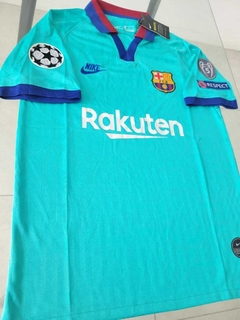 #SALE - Camiseta Nike Barcelona Retro Celeste 2019 2020 Parches UCL #RODAINDUMENTARIA en internet