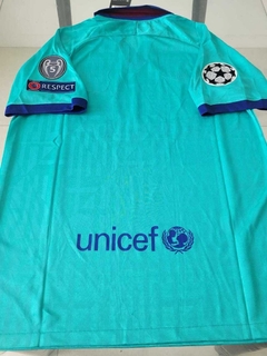 #SALE - Camiseta Nike Barcelona Retro Celeste 2019 2020 Parches UCL #RODAINDUMENTARIA - Roda Indumentaria