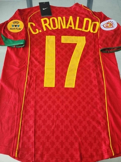 Camiseta Nike Retro Portugal Titular Cristiano Ronaldo #17 2004 #RODAINDUMENTARIA - Roda Indumentaria