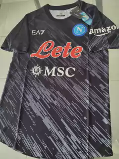 Camiseta EA7 Napoli Suplente Tercera Negra 2022 2023 #SALE - comprar online