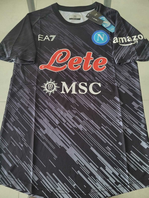 Camiseta EA7 Napoli Suplente Tercera Negra 2022 2023 #SALE