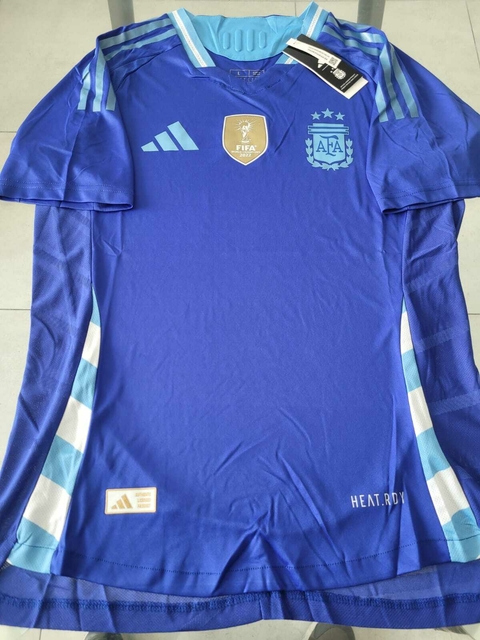 Camiseta adidas Argentina HeatRdy Azul Parche Campeon 2024 2025 3 Estrellas Match