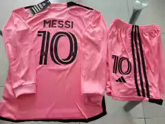 Kit Niño Camiseta + Short Inter Miami Manga Larga Titular Messi 10 2024 2025