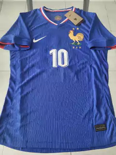 Camiseta Nike Vaporknit Francia Titular Mbappe 10 2024 2025 Match