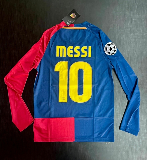 Camiseta Nike Barcelona Retro Manga Larga Titular Messi 10 2008 2009 Matchday