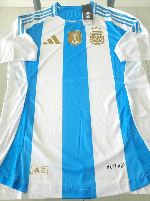 Camiseta adidas Argentina HeatRdy Titular Parche Campeon 2024 2025 3 Estrellas Match #SALE