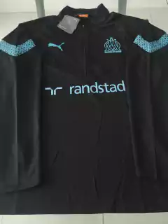 Buzo Puma Olympique Marsella Negro Entrenamiento 2023 2024