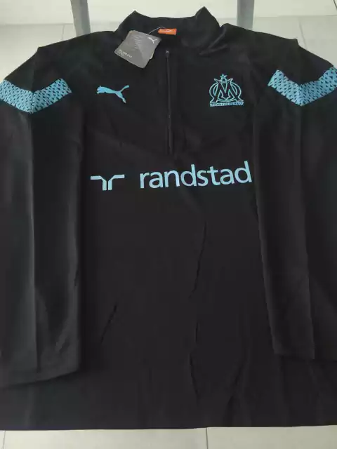 Buzo Puma Olympique Marsella Negro Entrenamiento 2023 2024