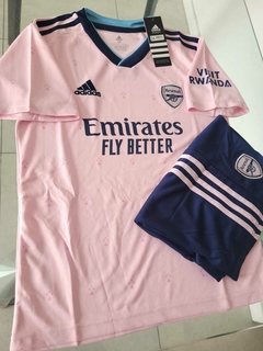 Kit Niño Camiseta + Short Arsenal Rosa Suplente 2023 2024 en internet