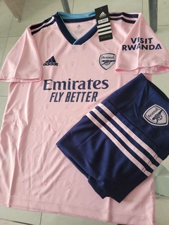 Kit Niño Camiseta + Short Arsenal Rosa Suplente 2023 2024 - comprar online