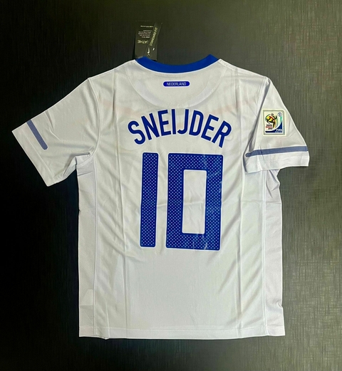 Camiseta Nike Retro Holanda Sneijder 10 Blanca 2010