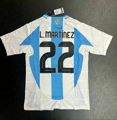 Camiseta adidas Argentina HeatRdy Titular Lautaro Martinez 22 Parche Campeon 2024 2025 3 Estrellas Match - Roda Indumentaria