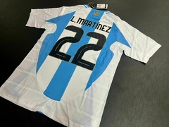 Camiseta adidas Argentina HeatRdy Titular Lautaro Martinez 22 Parche Campeon 2024 2025 3 Estrellas Match - tienda online