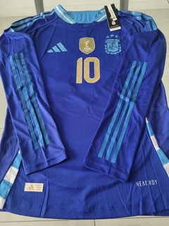 Camiseta Adidas HeatRdy Argentina Manga Larga Suplente Azul Messi 10 2024 2025 Match