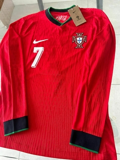 Camiseta Nike Vaporknit Portugal Manga Larga Titular Cristiano Ronaldo 7 2024 2025 Match - comprar online