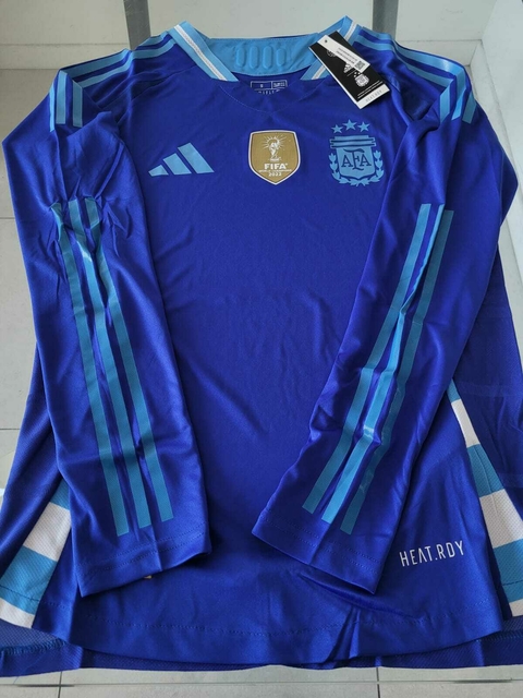 Camiseta Adidas HeatRdy Argentina Manga Larga Suplente Azul 2024 2025 Match