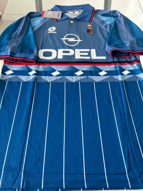 Camiseta adidas Milan Retro Suplente Azul 1995 1996 Maldini #3